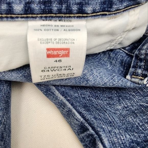 Wrangler Denim Carpenter Style Denim Shorts 100% Cotton. Size 46. - Picture 3 of 6